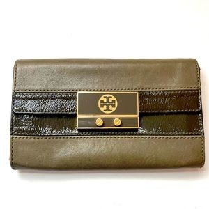 Tory Burch Brown Leather Clutch